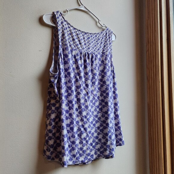 J. Jill Pintucked Batik-Print Tank Top Size Petite Large - Picture 11 of 13